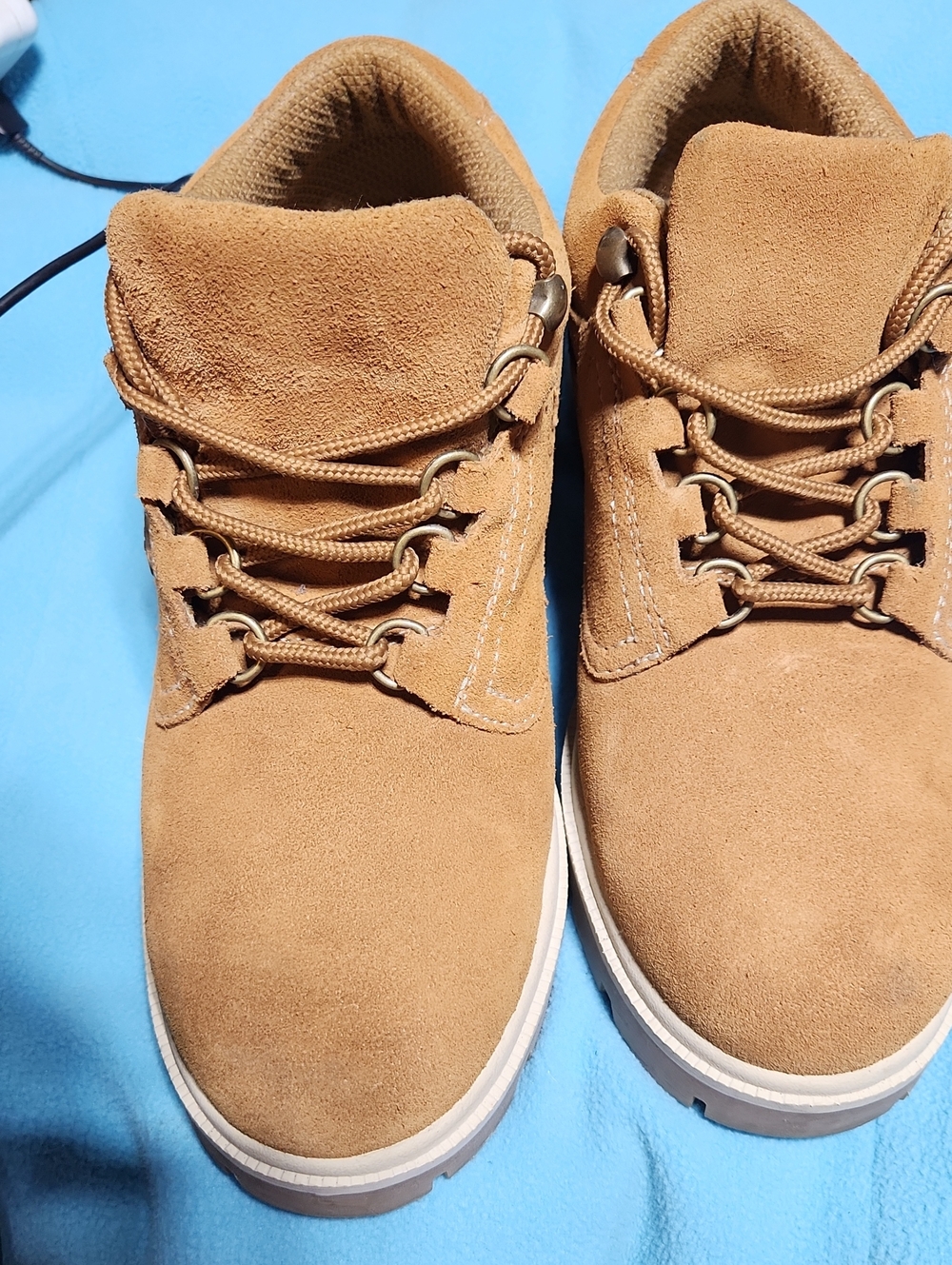 LUGZ Suede Work Boots Men's 8 Steel Toe Shoes Industrial Sneakers Brown Leather